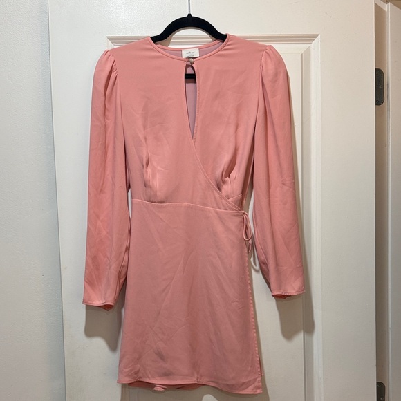 Wilfred Dresses & Skirts - Wilfred Blush Pink Long Sleeve Wrap Dress